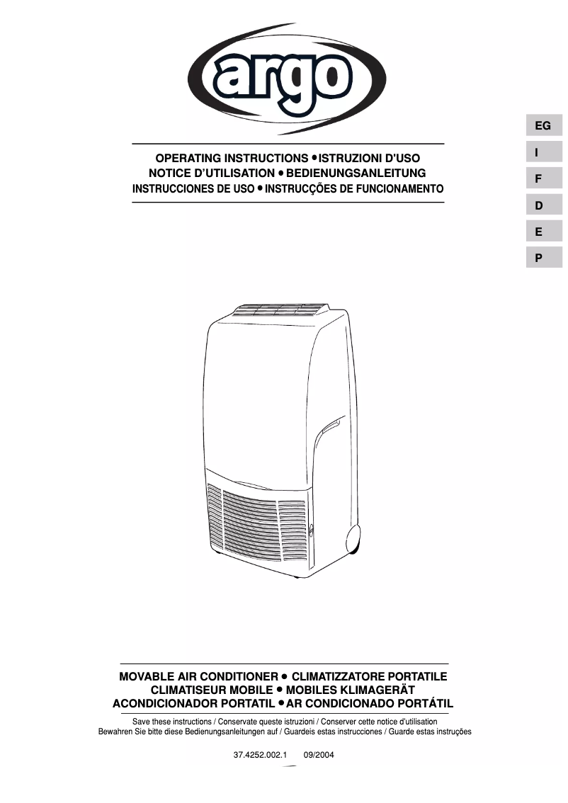 Page 1 de la notice Manuel utilisateur ARGO Oscar