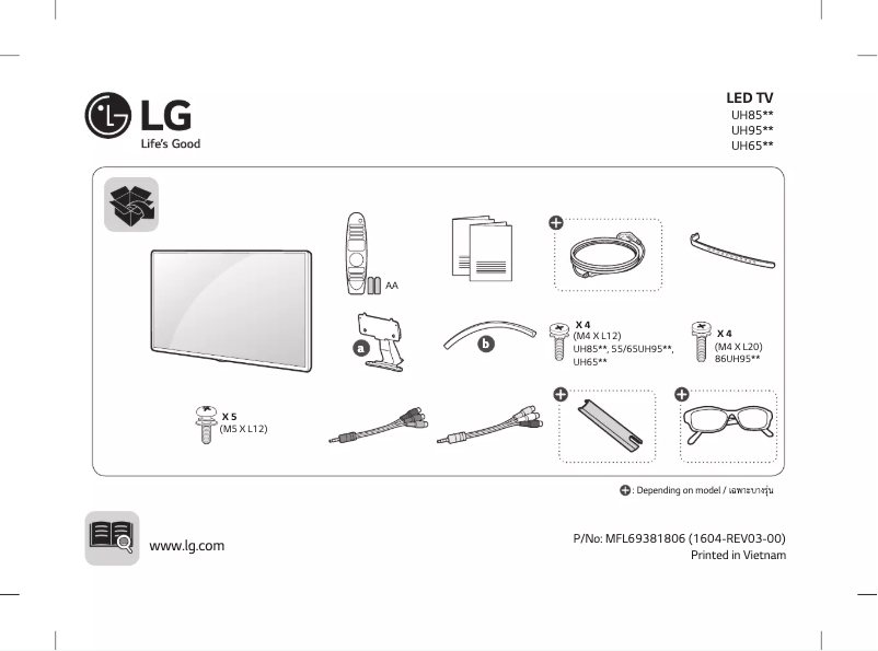 Page n°1 - Manuel utilisateur LG 65UH850T