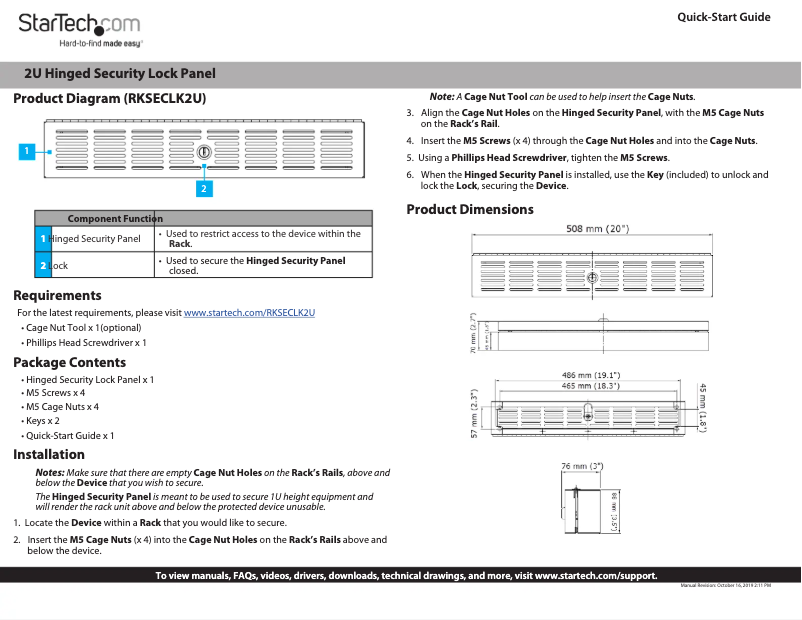 Image de la première page du manuel de l'appareil RKSECLK2U