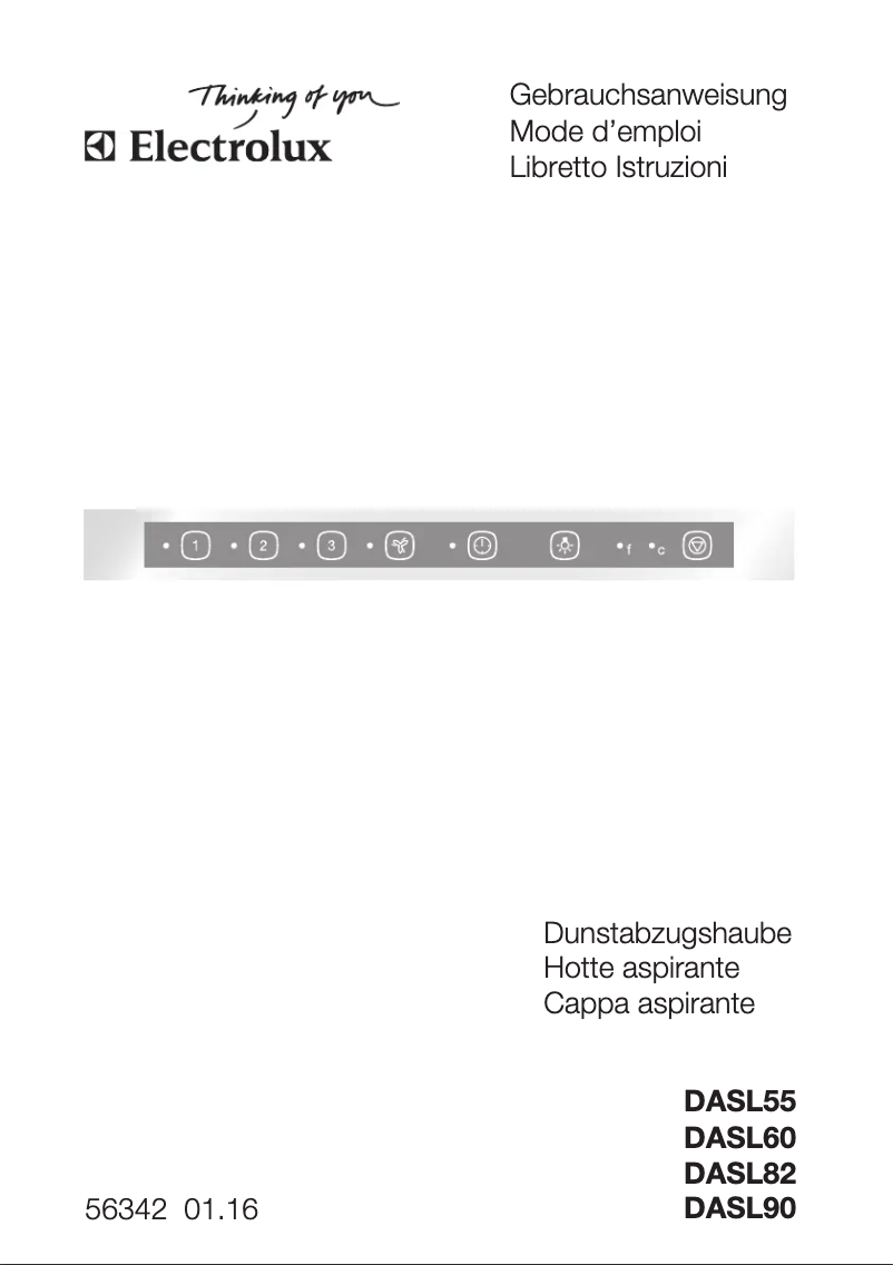 Page 1 de la notice Manuel utilisateur Electrolux DASL8230SW