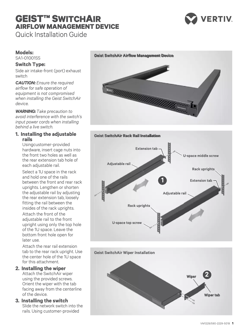 Image de la première page du manuel de l'appareil SA1-01001SS