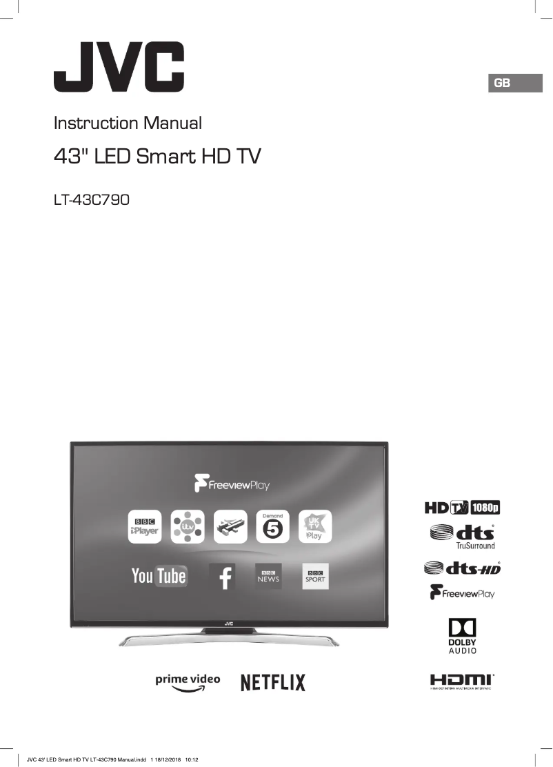 Page n°1 - Manuel utilisateur JVC LT-43C790