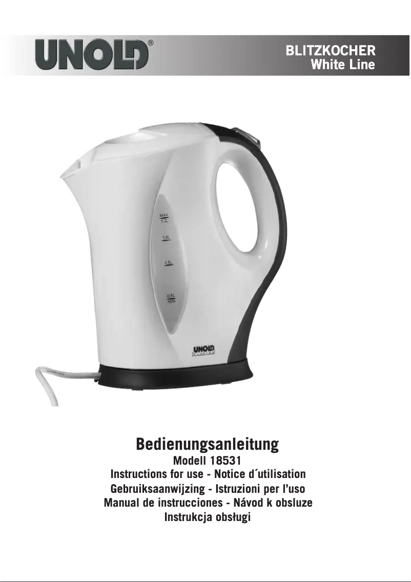Image de la première page du manuel de l'appareil 18531 White Line