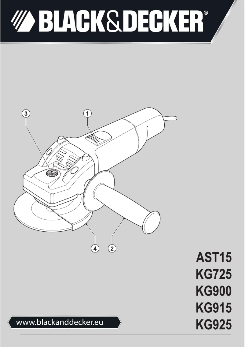 Page 1 de la notice Manuel utilisateur Black & Decker KG925