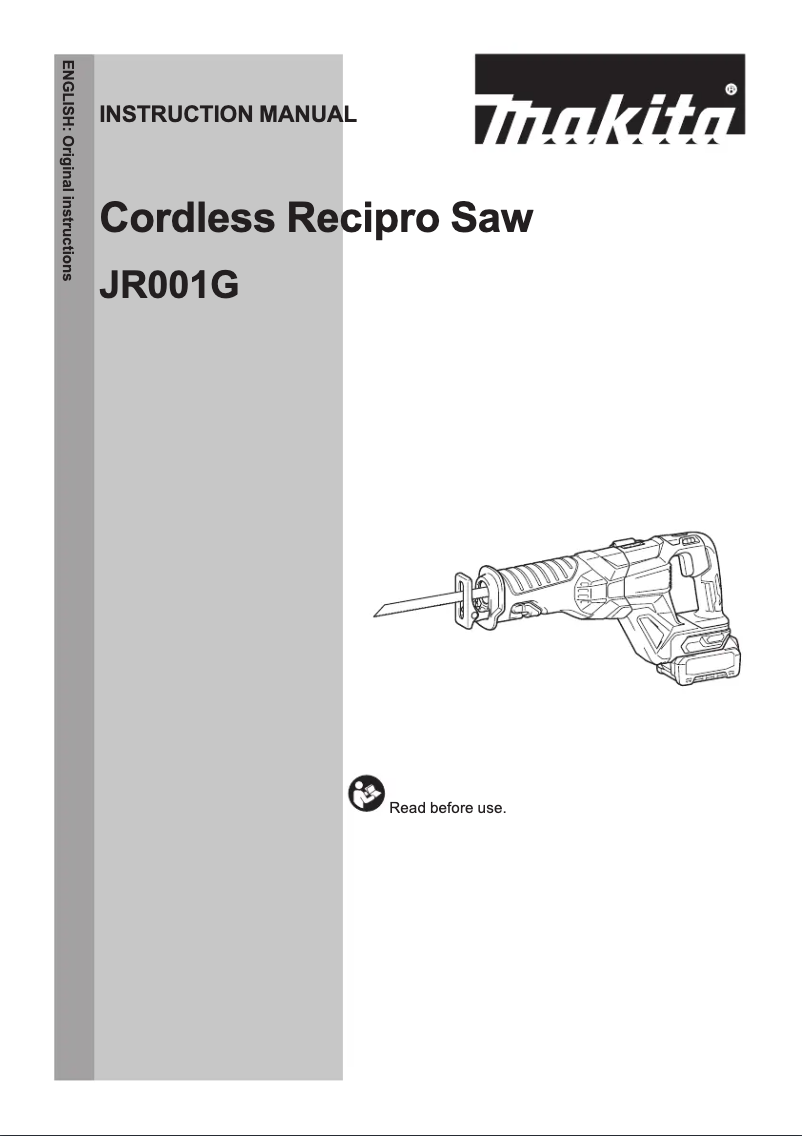 Page 1 de la notice Manuel utilisateur Makita JR001GD102