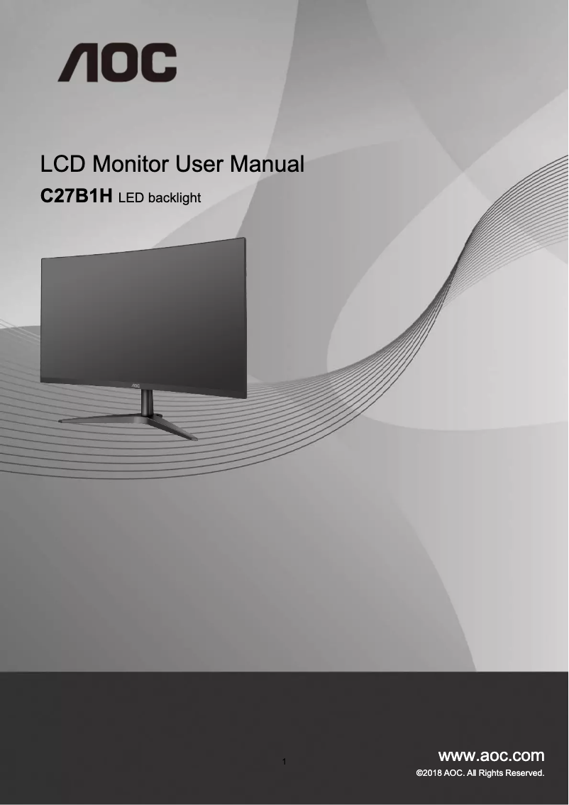 Page 1 de la notice Manuel utilisateur AOC C27B1H