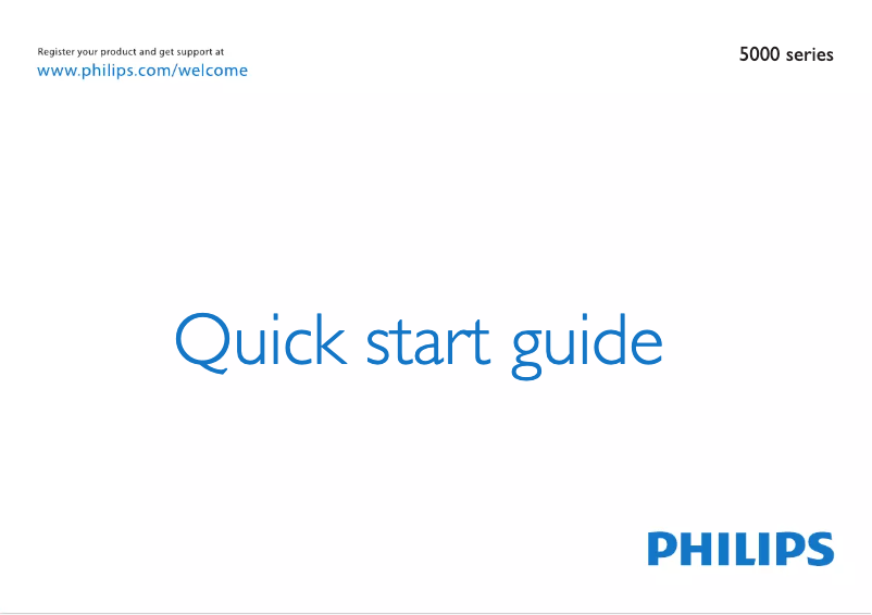 Page 1 de la notice Guide de démarrage rapide Philips 50PFL5008D