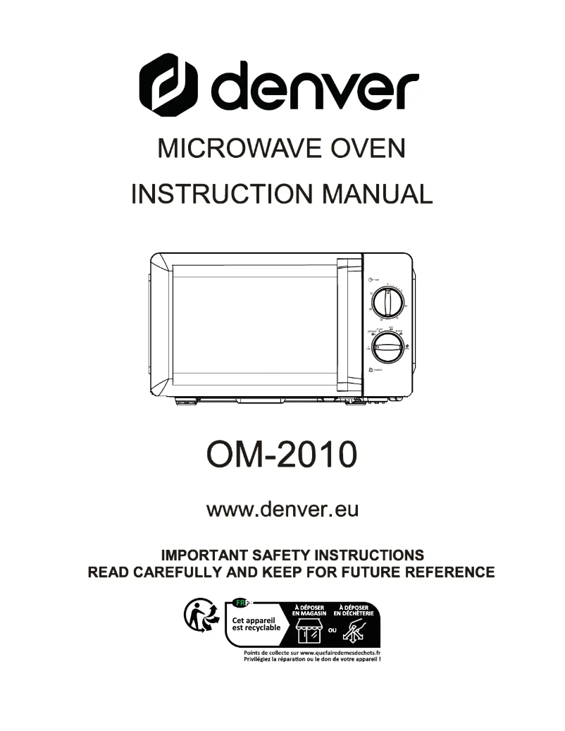Página 1 del manual Manual de usuario Denver OM-2010