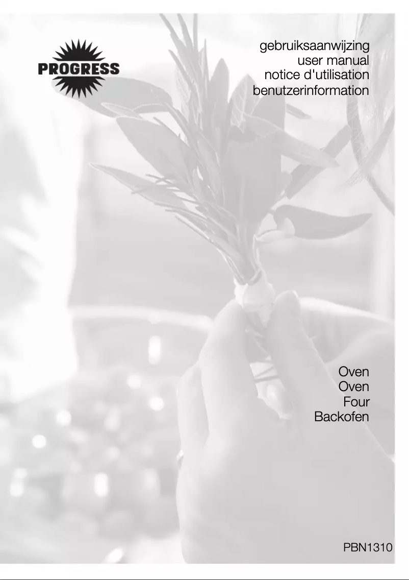 Page n°1 - Manuel utilisateur Progress PBN1310X