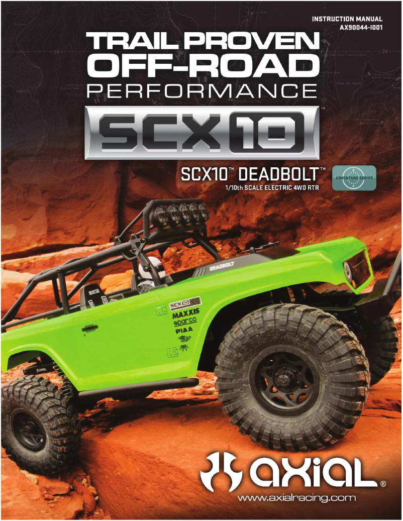 Page 1 de la notice Manuel utilisateur Axial SCX10 Deadbolt