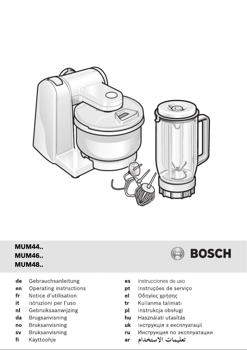 Page n°1 - Manuel utilisateur Bosch MUM4756EU