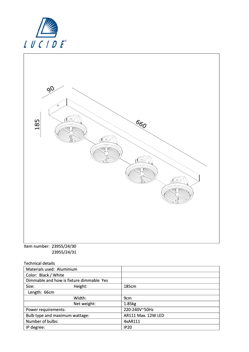 Image de la première page du manuel de l'appareil Xentrix 23955/24/30