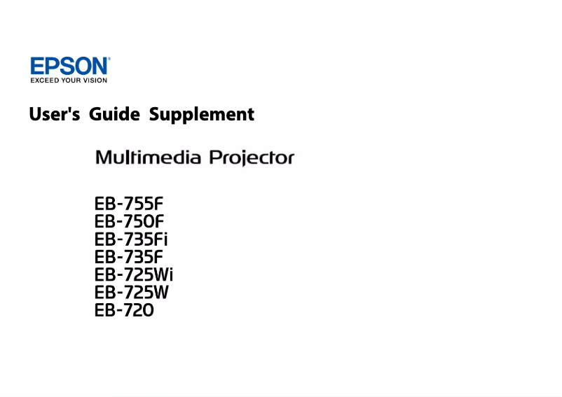 Página 1 del manual Manual de usuario Epson EB-735F