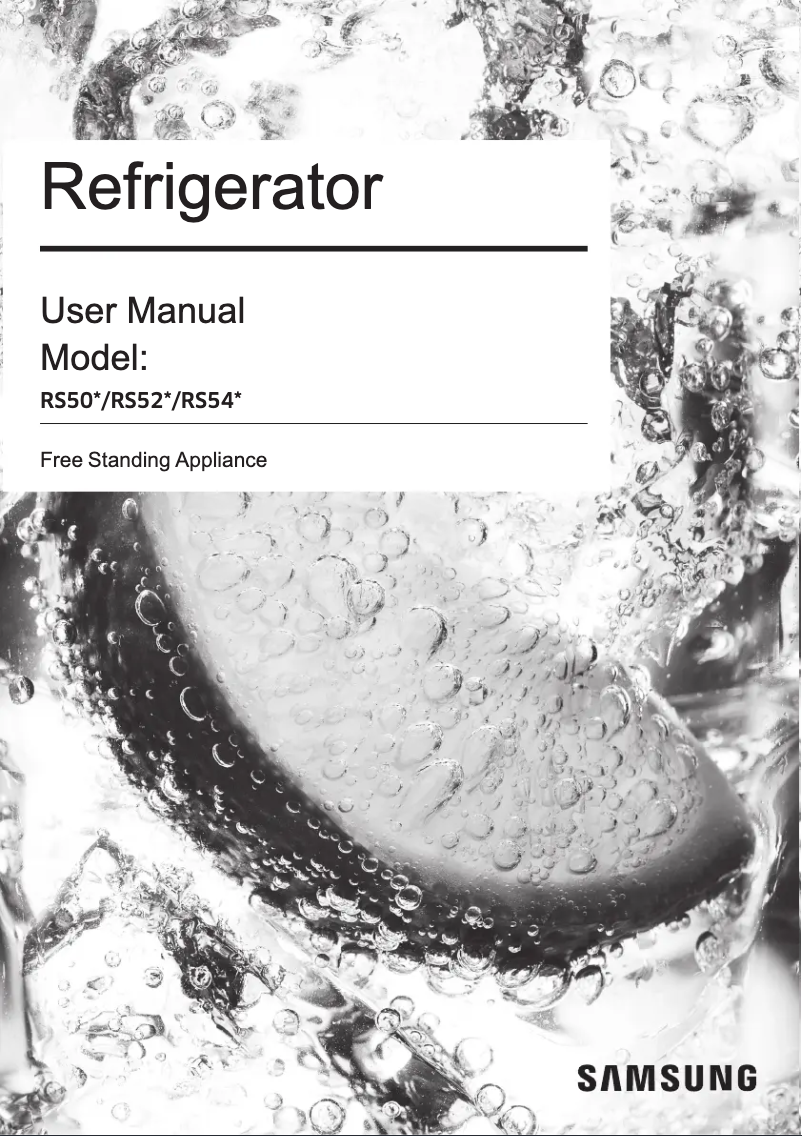 Image de la première page du manuel de l'appareil RS50N3513SL