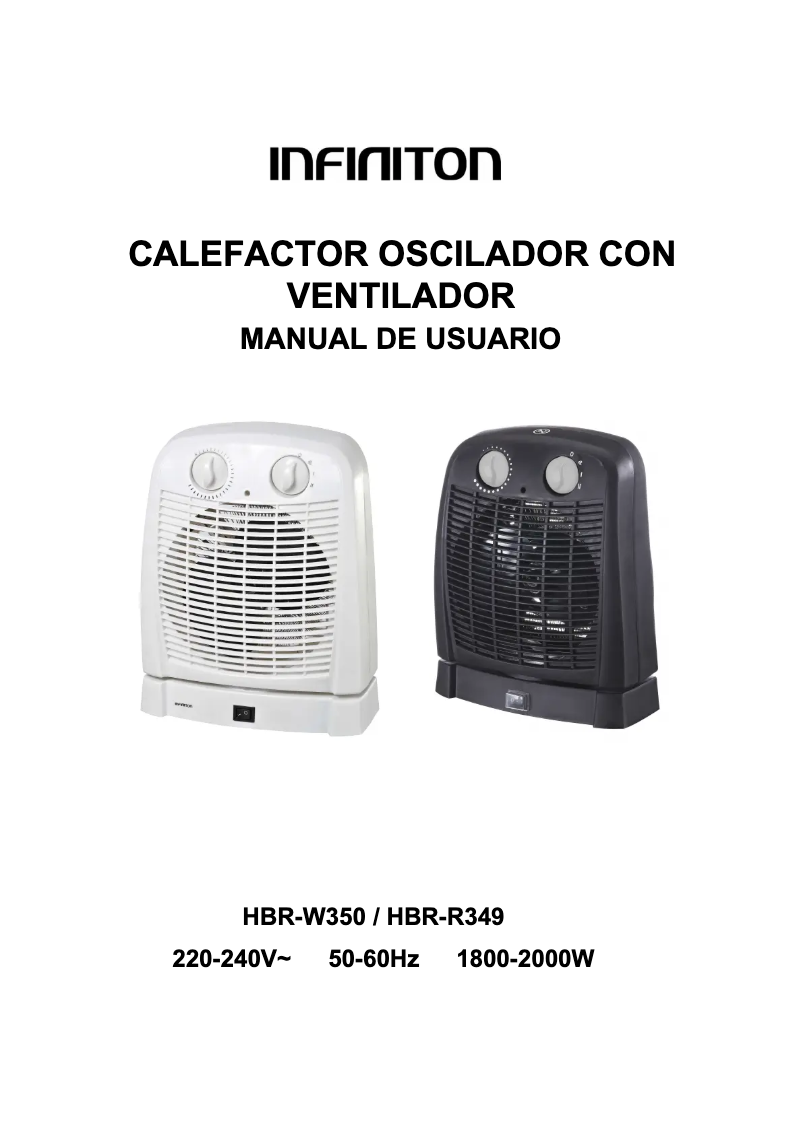 Página 1 del manual Manual de usuario Infiniton HBR-R349