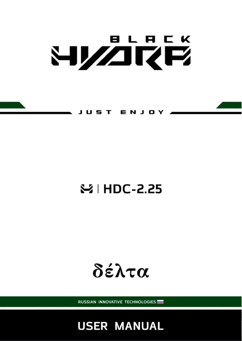 Image de la première page du manuel de l'appareil Black Hydra HDC-2.25