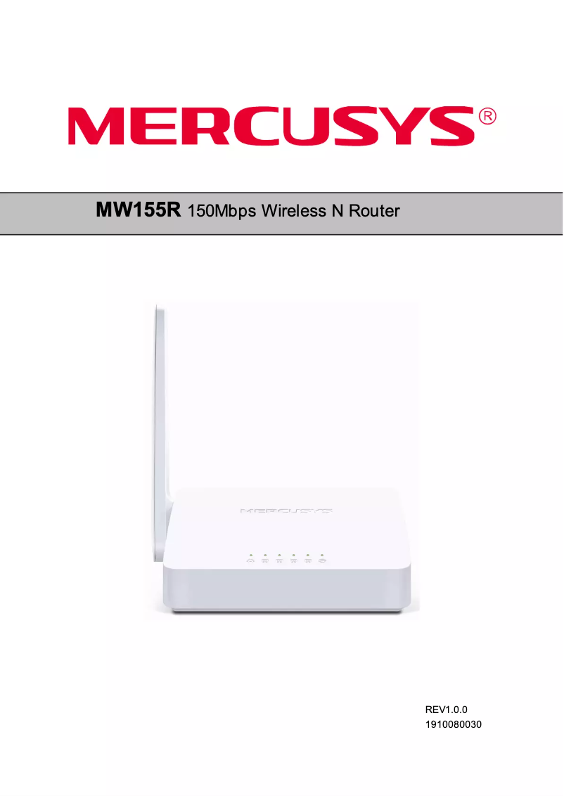 Page n°1 - Manuel utilisateur Mercusys MW155R