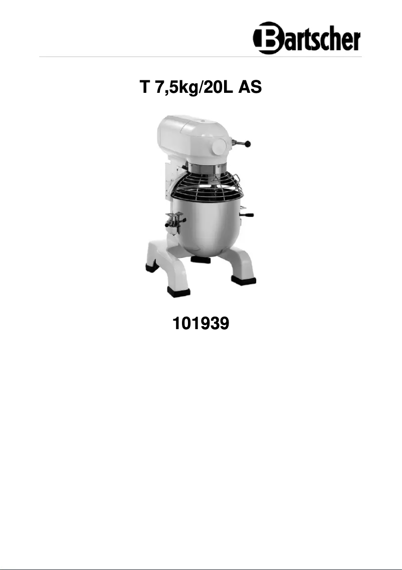 Página 1 del manual Manual de usuario Bartscher 101933