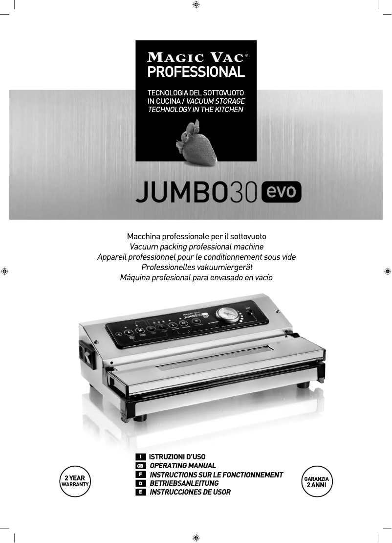 Página 1 del manual Manual de usuario Magic Vac Jumbo 30evo