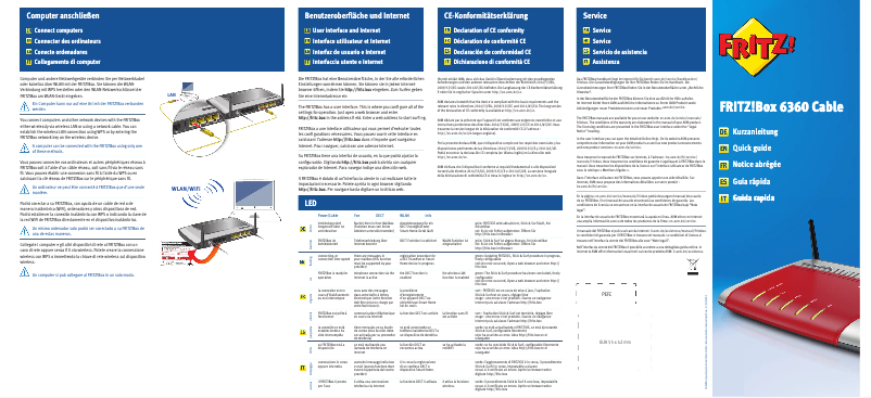 Page 1 de la notice Manuel utilisateur AVM FRITZ!Box 6360 Cable