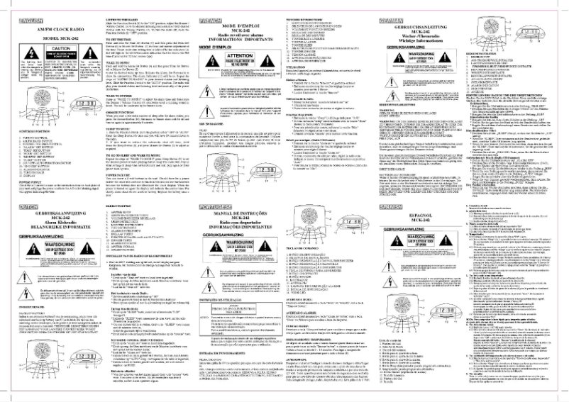 Page 1 de la notice Manuel utilisateur Marquant MCK-242