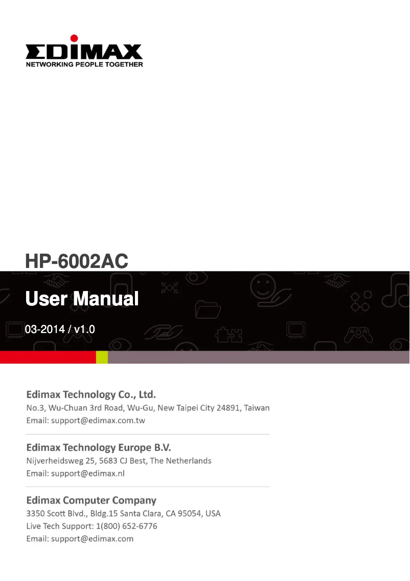 Image de la première page du manuel de l'appareil HP-6002ACK