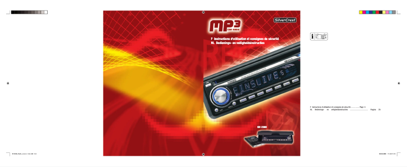 Image de la première page du manuel de l'appareil KH2389