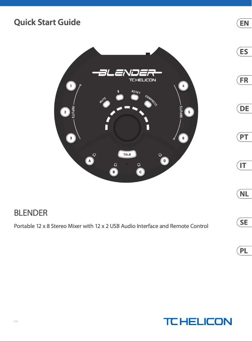 Image de la première page du manuel de l'appareil Blender