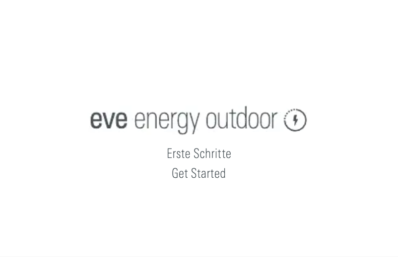 Page n°1 - Guide de démarrage rapide EVE Energy Outdoor