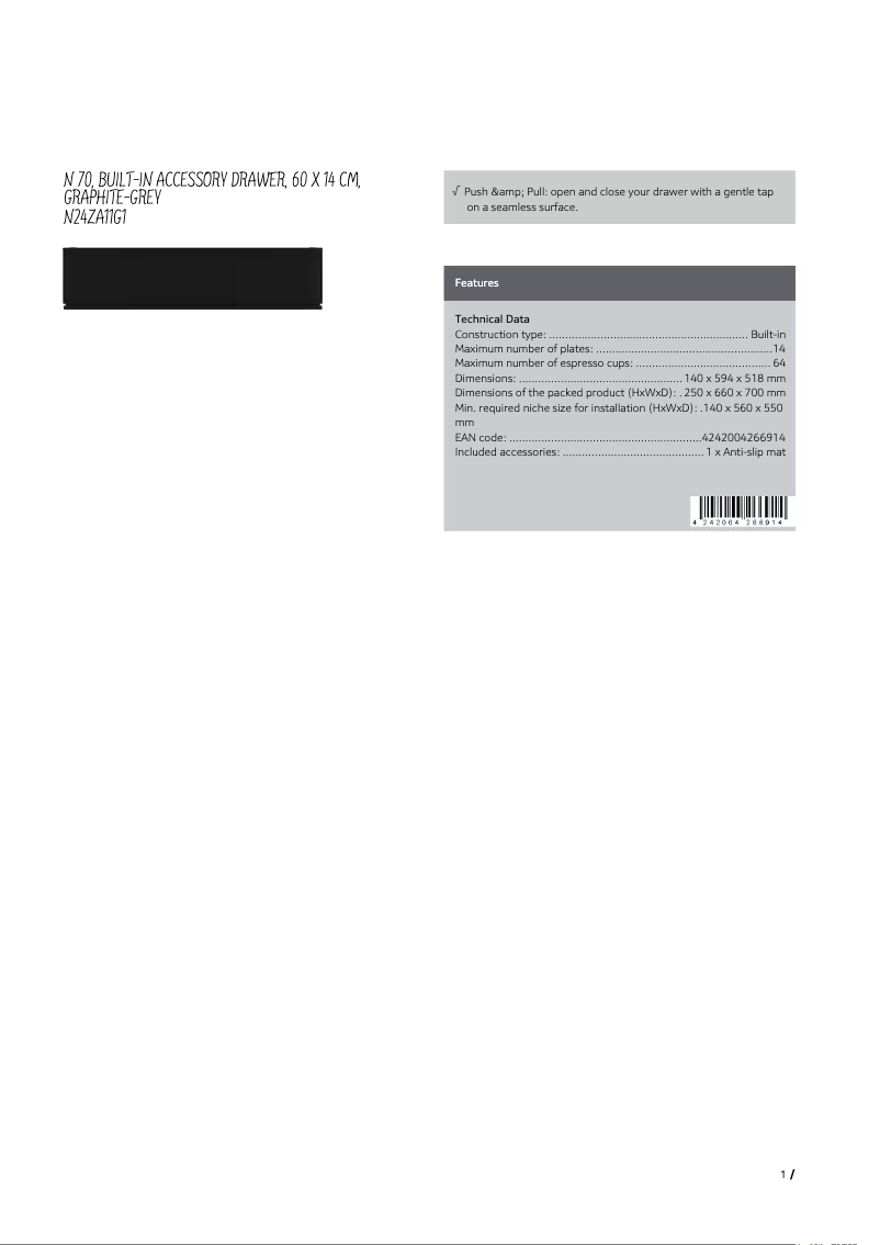 Image de la première page du manuel de l'appareil N24ZA11G1