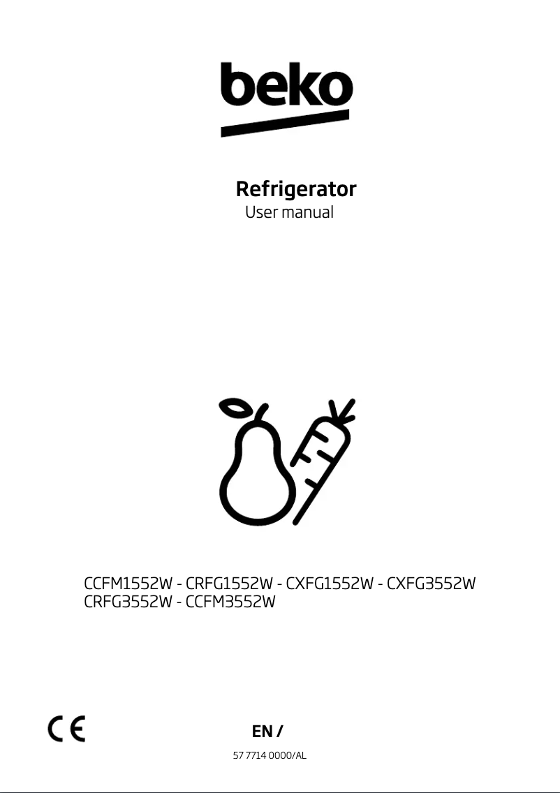 Page n°1 - Manuel utilisateur Beko CXFG3552