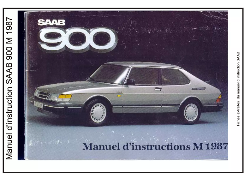 Page 1 de la notice Manuel utilisateur Saab 900 M (1987)
