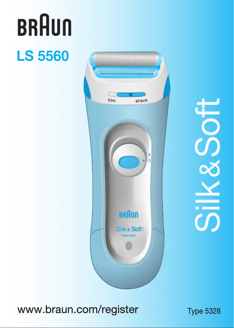 Image de la première page du manuel de l'appareil Silk&Soft BodyShave LS5560