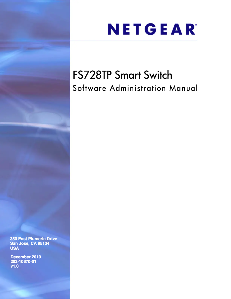 Page n°1 - Manuel utilisateur Netgear FS728TPv2