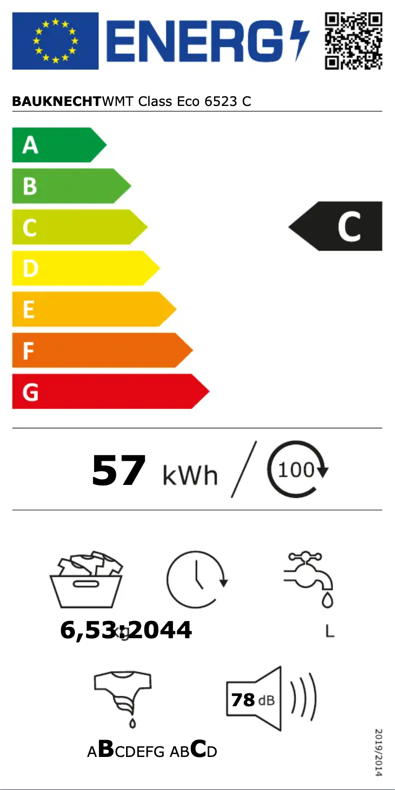 Page 1 de la notice Manuel utilisateur Bauknecht WMT Class Eco 6523 C