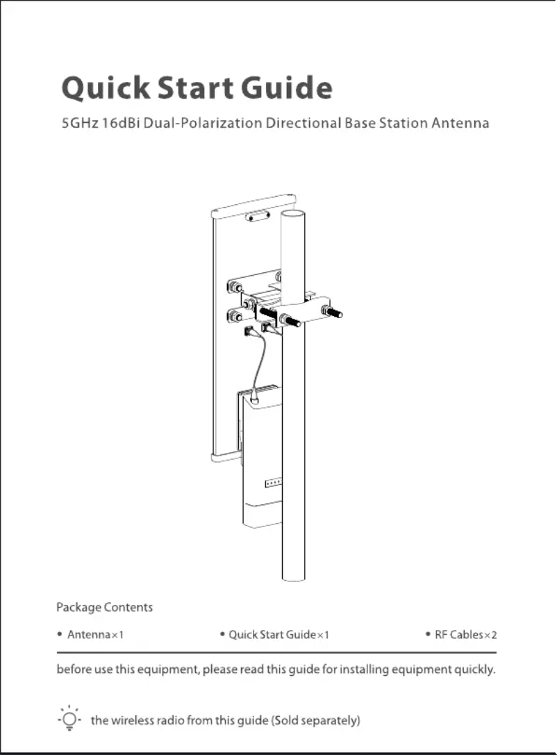 Page 1 de la notice Manuel utilisateur Tenda ANT16-5G120
