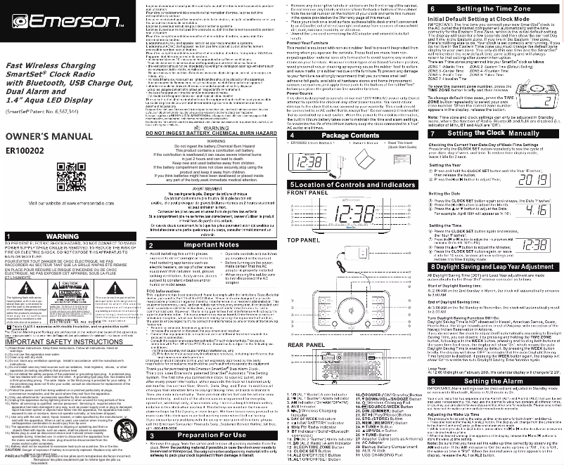 Page 1 de la notice Manuel utilisateur Emerson ER100202