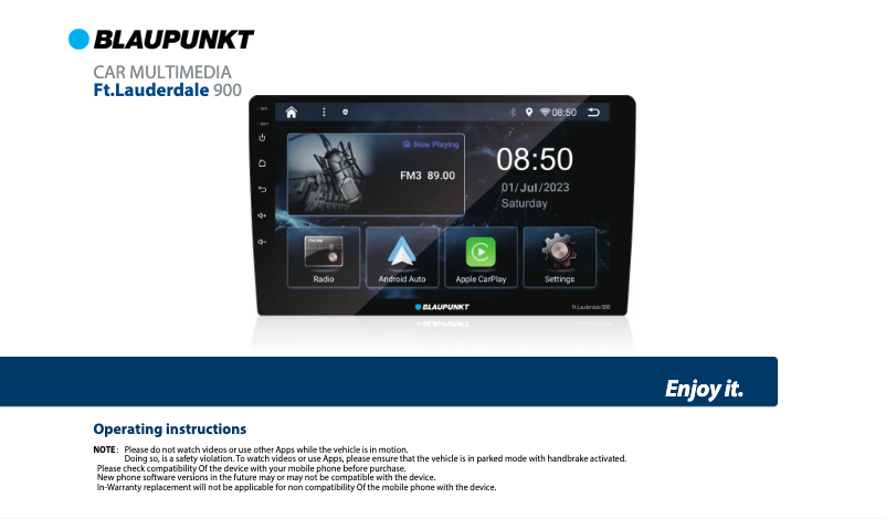 Página 1 del manual Manual de usuario Blaupunkt Ft. Lauderdale 900