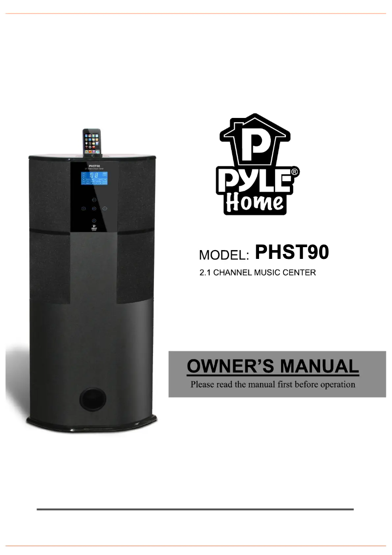 Page n°1 - Manuel utilisateur Pyle PHST90IBGL