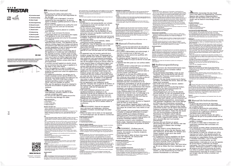 Page 1 de la notice Manuel utilisateur TriStar HD-2360