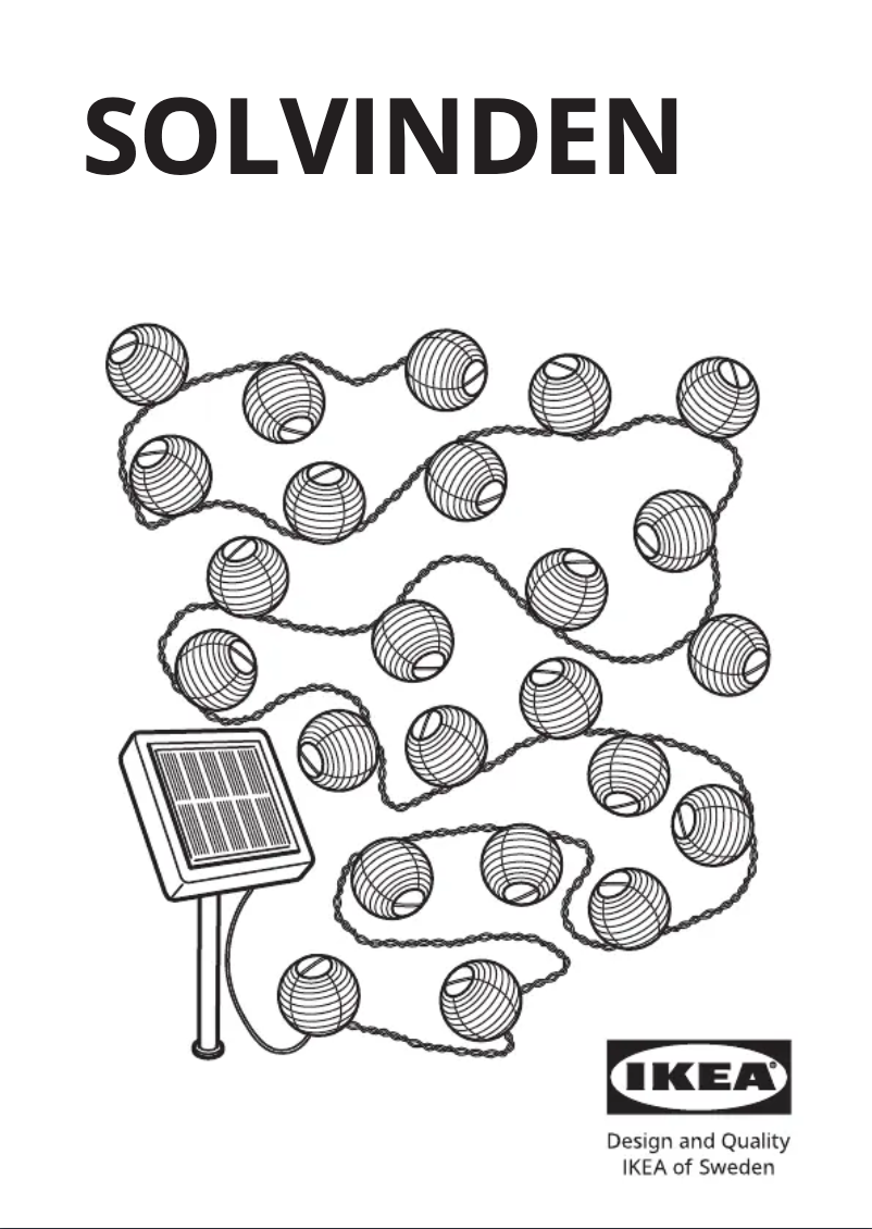 Page 1 de la notice Manuel utilisateur Ikea SOLVINDEN 005.705.85
