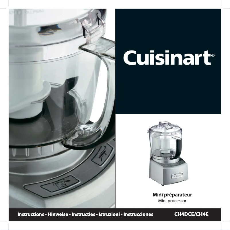 Page n°1 - Manuel utilisateur Cuisinart Mini CH4DCE