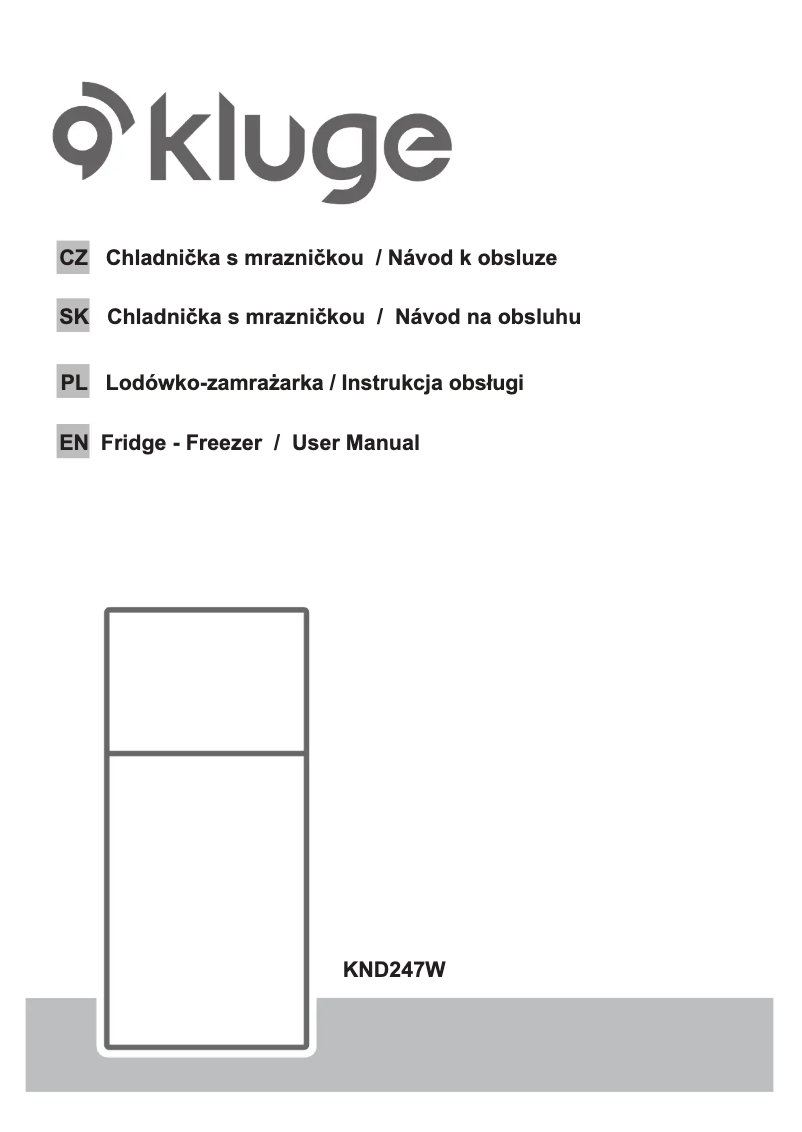 Page 1 de la notice Guide d'installation Kluge KND247W