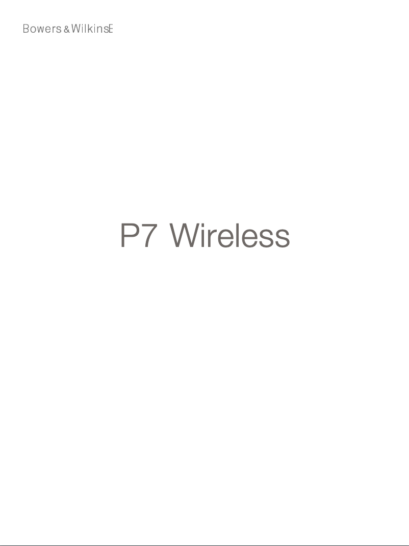Page 1 de la notice Manuel utilisateur Bowers & Wilkins P7 Wireless