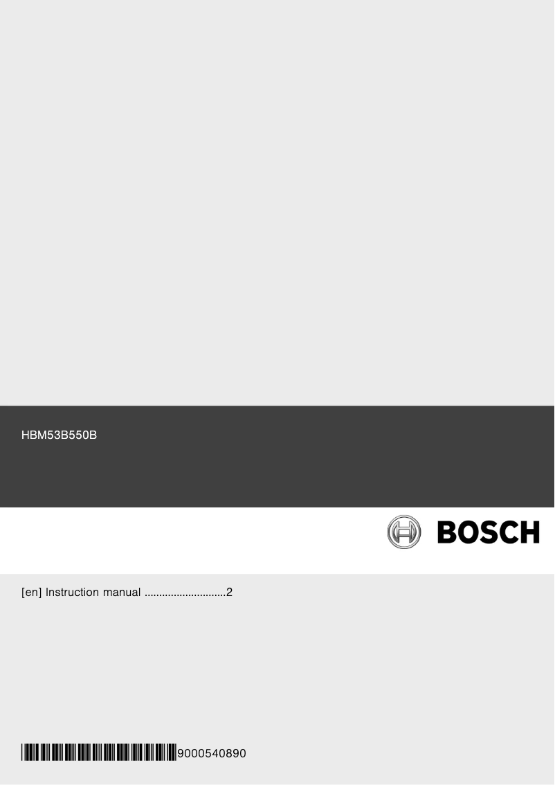 Page 1 de la notice Manuel utilisateur Bosch HBM53B550B