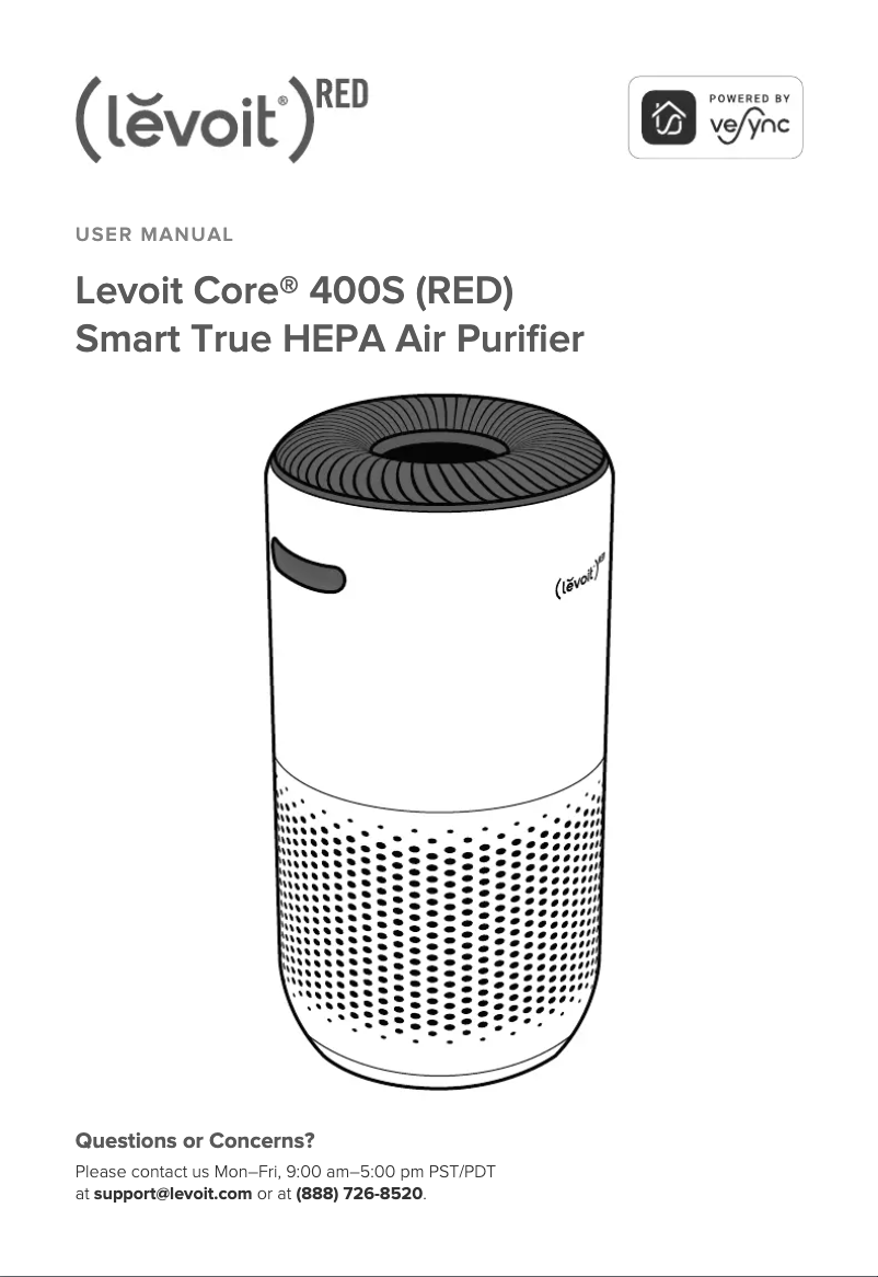 Page 1 de la notice Manuel utilisateur Levoit VeSync Core 400S