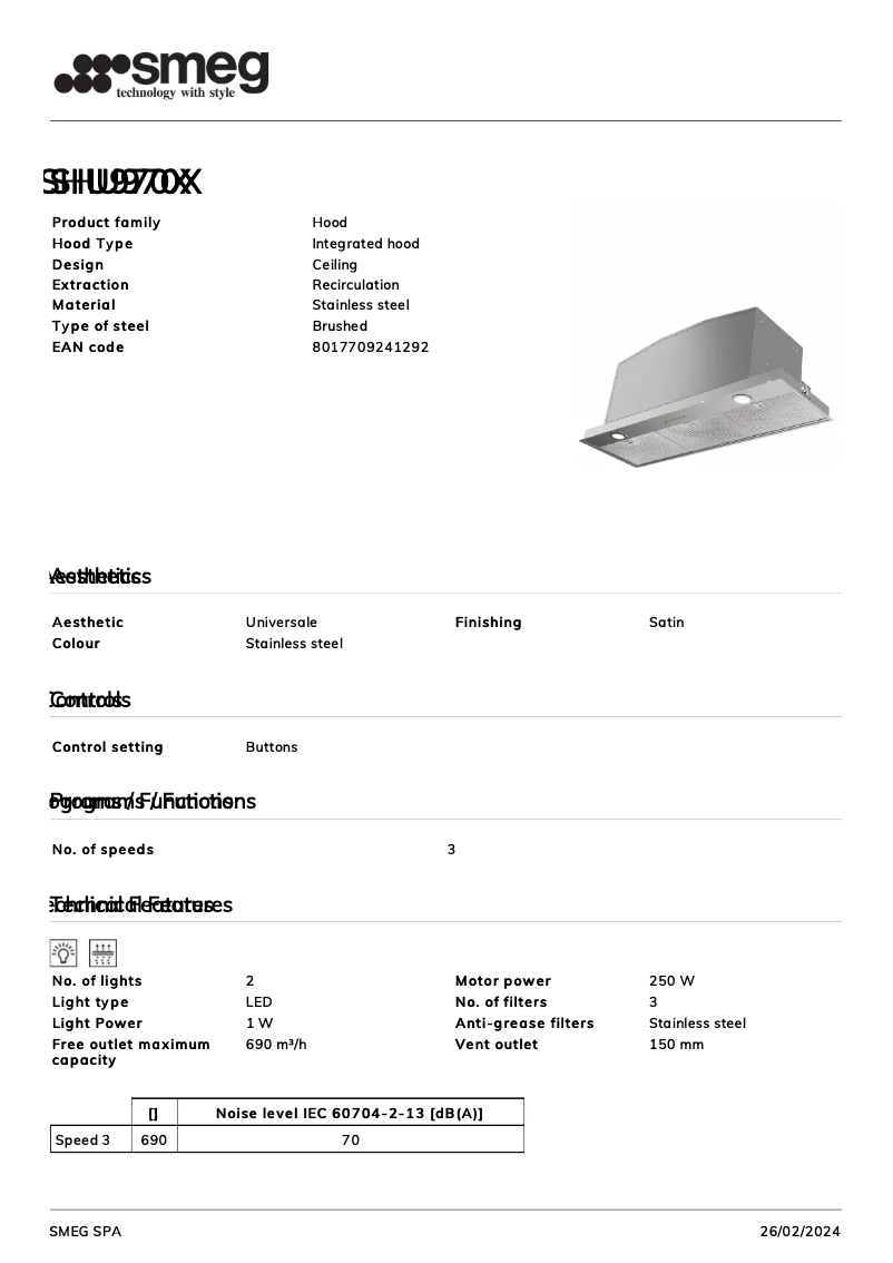 Image de la première page du manuel de l'appareil SHU970X