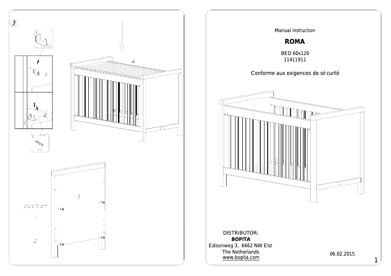 Page n°1 - Manuel utilisateur Bopita Roma