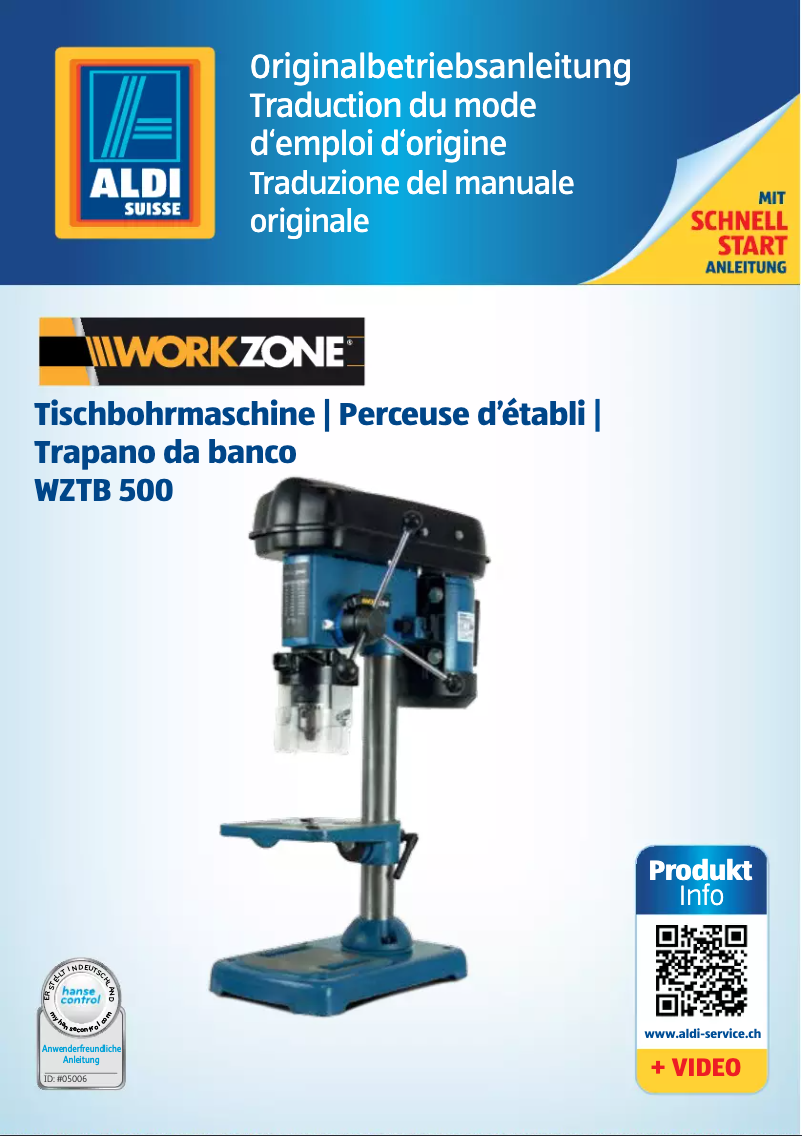 Image de la première page du manuel de l'appareil WZTB 500