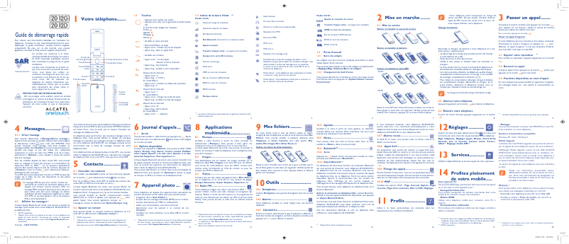 Page 1 de la notice Manuel utilisateur Alcatel One Touch 2012G